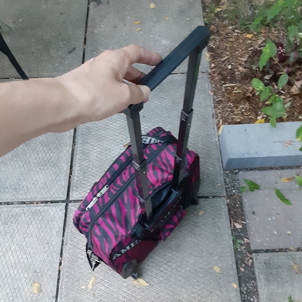 Stylish Pink Zebra Print Travel Bag - Picture 11 of 16
